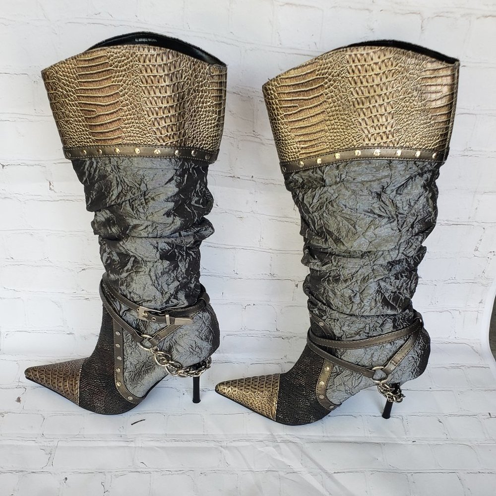 Wild Rose Chain Knee Boots